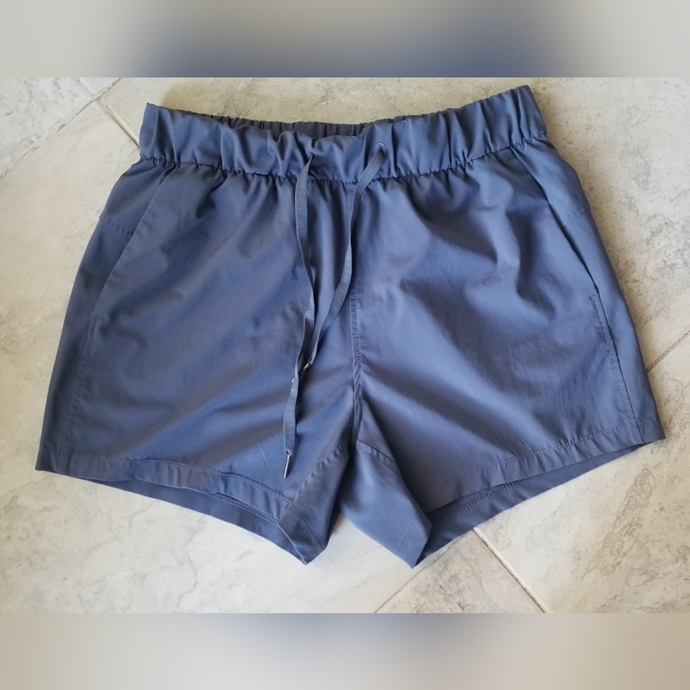 Avia Navy Blue Active Drawstring Shorts, Grey. Elastic Band